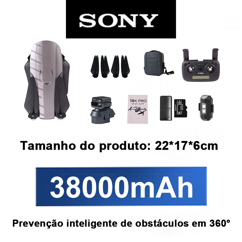 (Versão avançada) Oferece uma resolução de 8K/alcance até 18 quilómetros/12 horas de autonomia da bateria/altitude máxima de voo de 1.000 metros – com proteção automática contra obstáculos durante o dia.